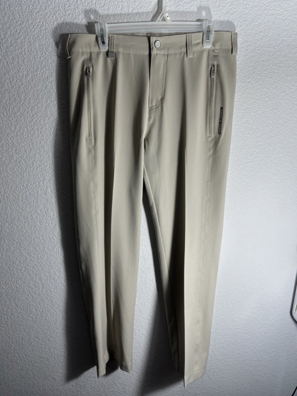 adidas Porsche Design Sport Pants Men's 34 x 30 Stretch Tapered Leg Beige P500